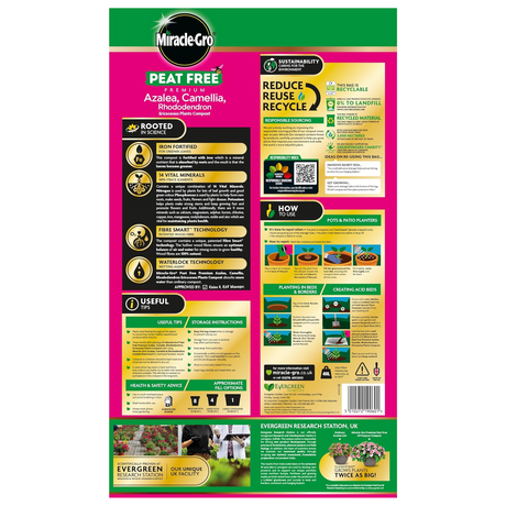 MiracleGro Ericaceous Peat Free Compost 40L - 2 FOR £15