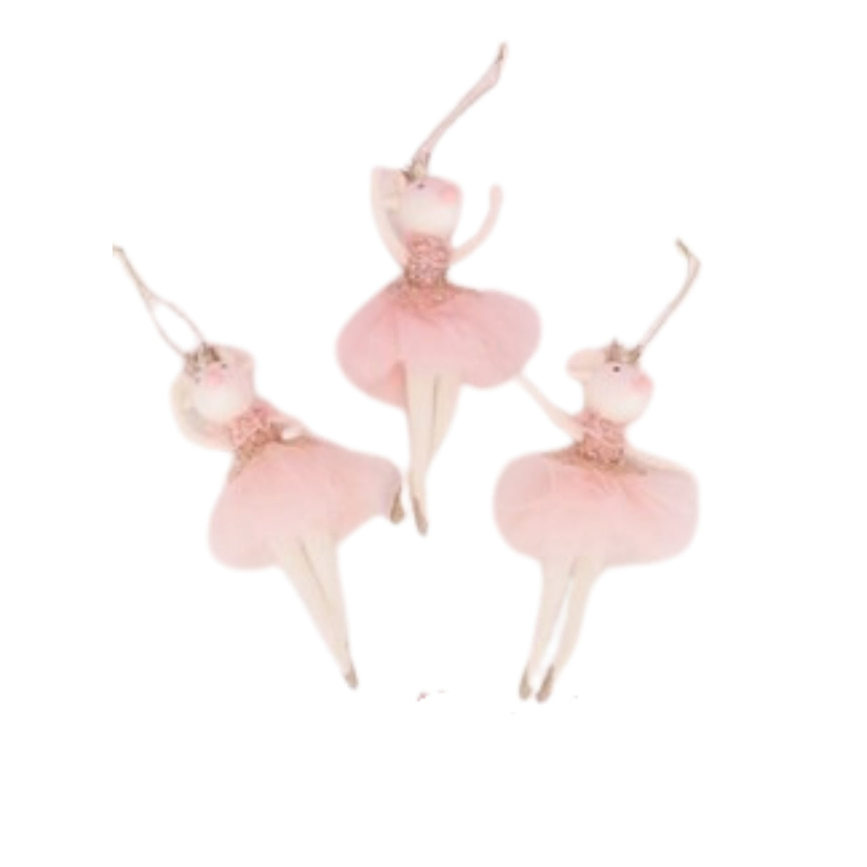 Gisela Graham Pink & White Ballerina Mice (Choice of 3)