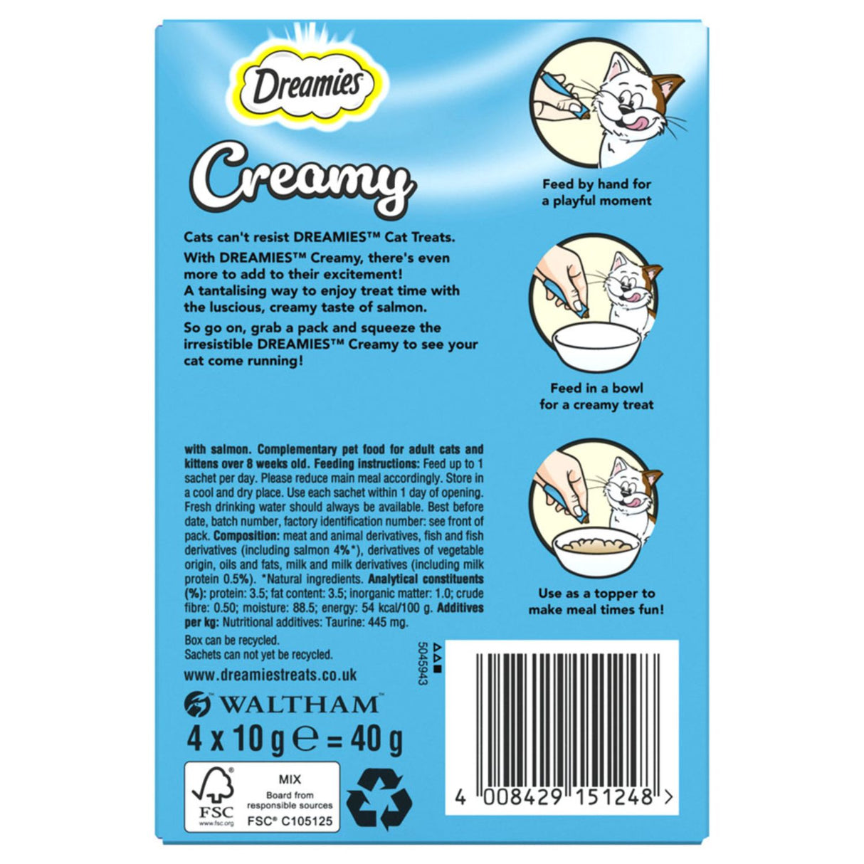 Dreamies 40g Creamy Salmon Cat Treats