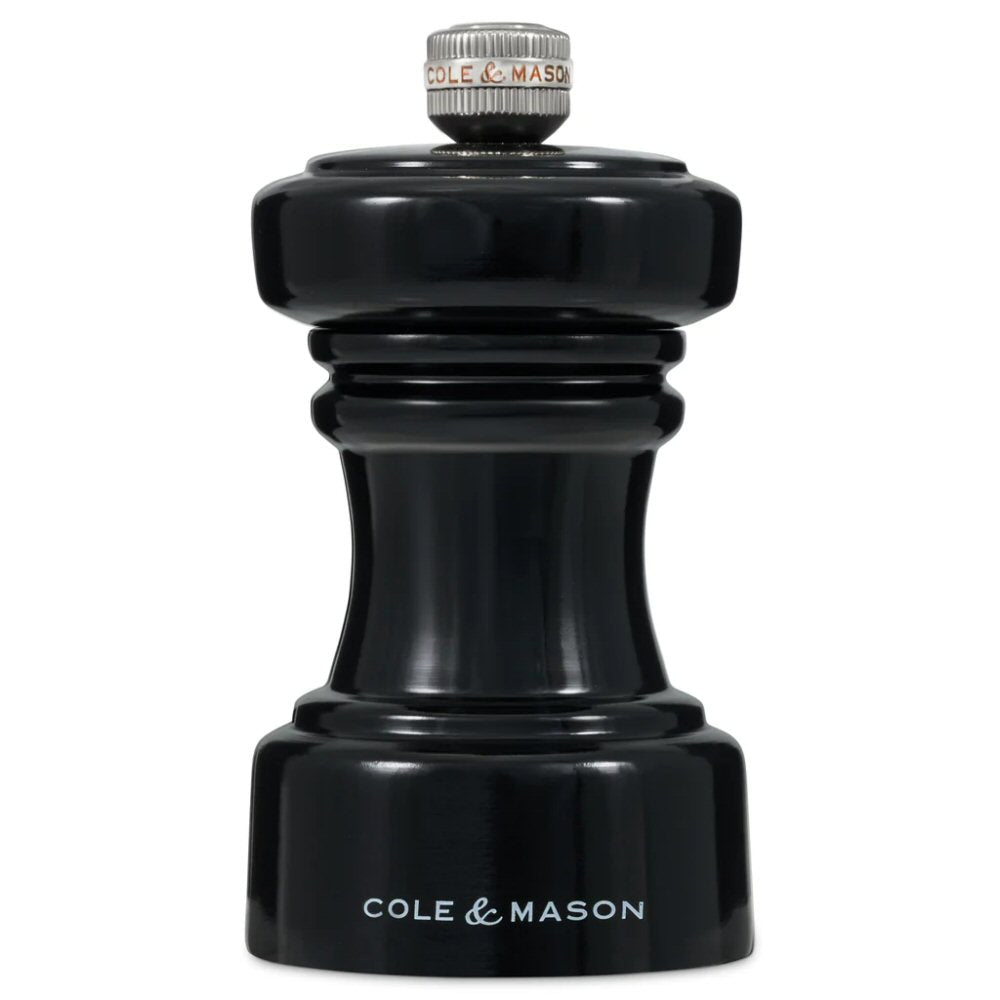 Cole & Mason 10cm Black Gloss Hoxton Salt Mill