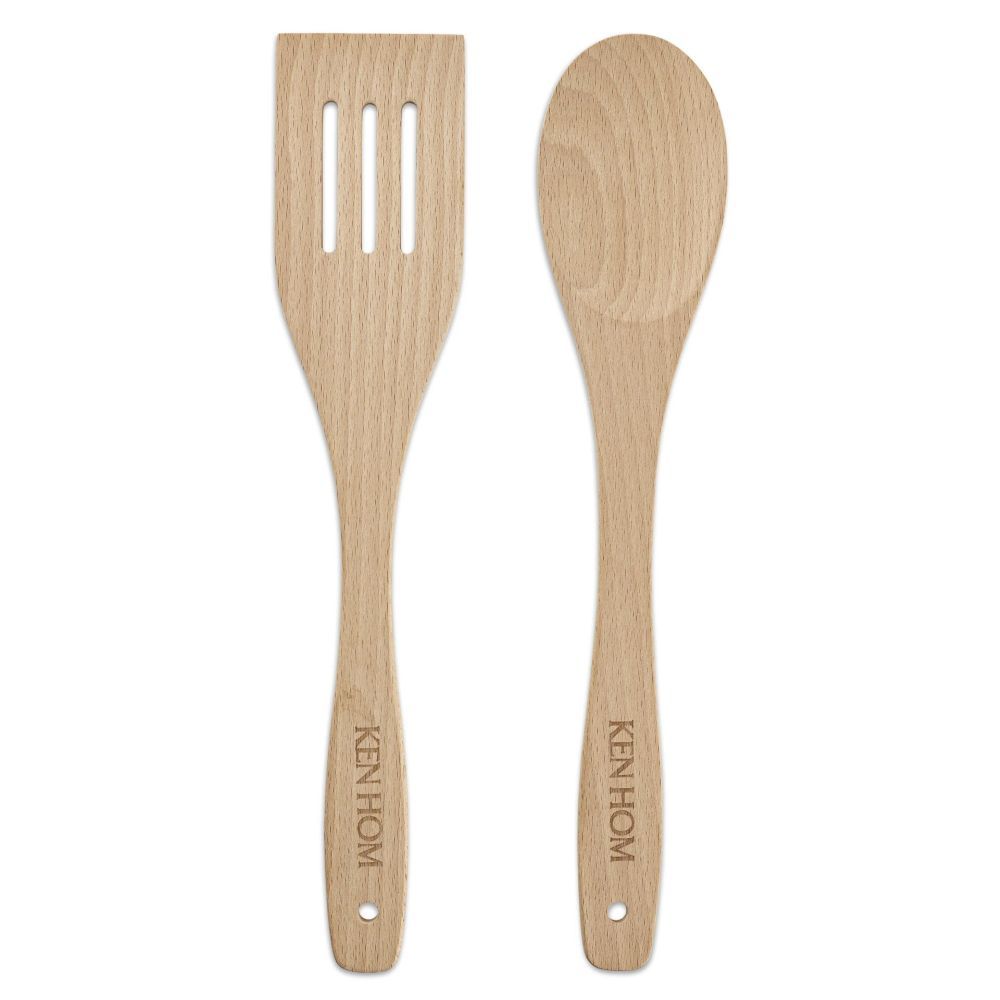 Ken Hom Woks 5 Piece 31cm Wok Set with Lid, Spatula & Spoon