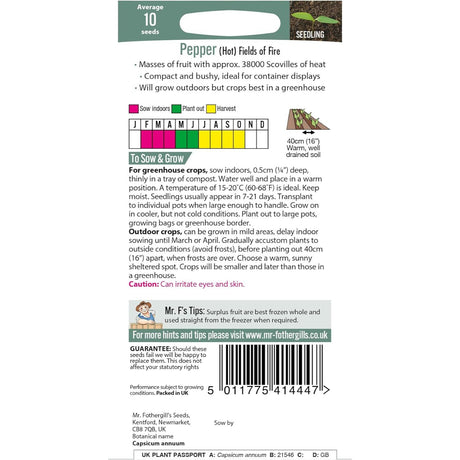 Mr Fothergill's Pepper (Hot) Fields of Fire Seeds