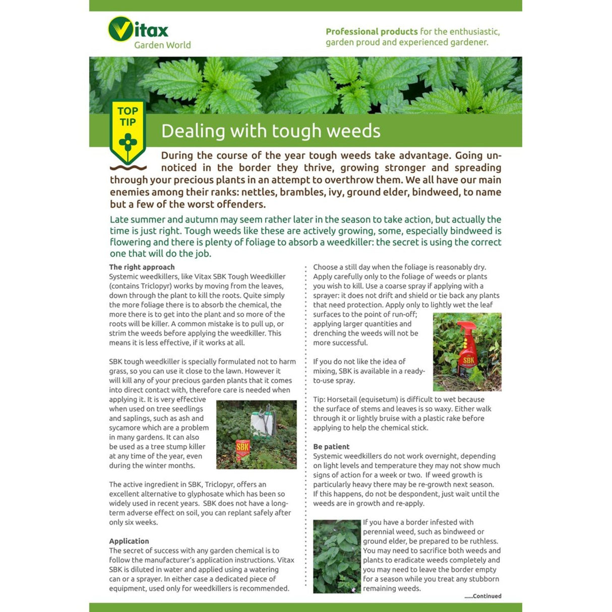 Vitax 1L SBK Systemic Weed killer