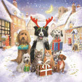 Giftmaker Puppies & Kittens Square Christmas Cards 2 Designs - Pack of 10