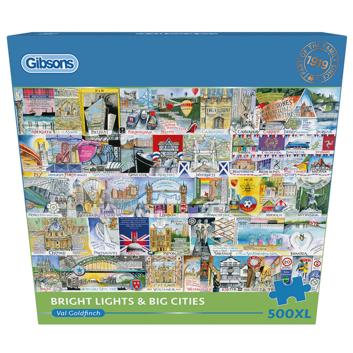 Gibsons Games 500 XL Piece Bright Lights & Big Cities Jigsaw Puzzle