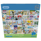 Gibsons Games 500 XL Piece Bright Lights & Big Cities Jigsaw Puzzle