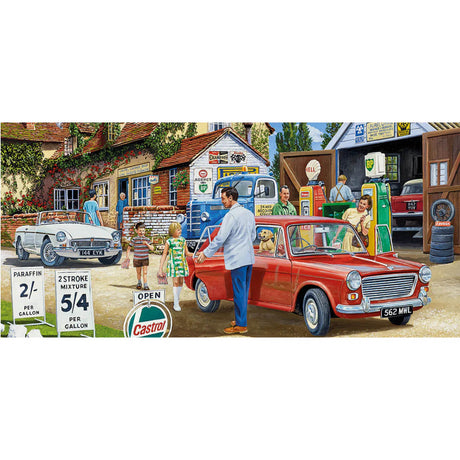 Gibsons Games 636 Piece Filling Up For The Trip Panoramic Jigsaw Puzzle