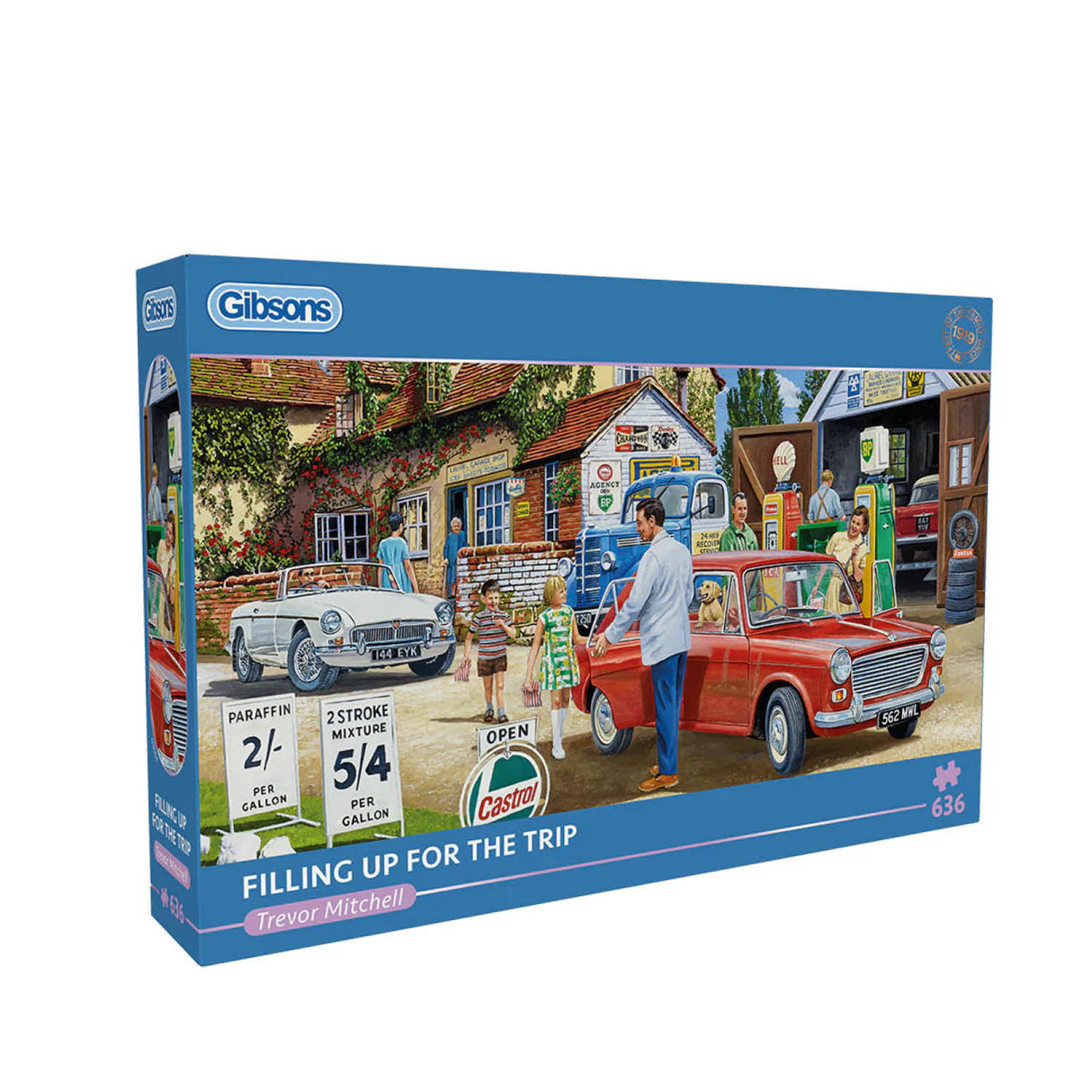Gibsons Games 636 Piece Filling Up For The Trip Panoramic Jigsaw Puzzle