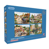 Gibsons Games 4 x 500 Piece Terry's Waterways Jigsaw Puzzles