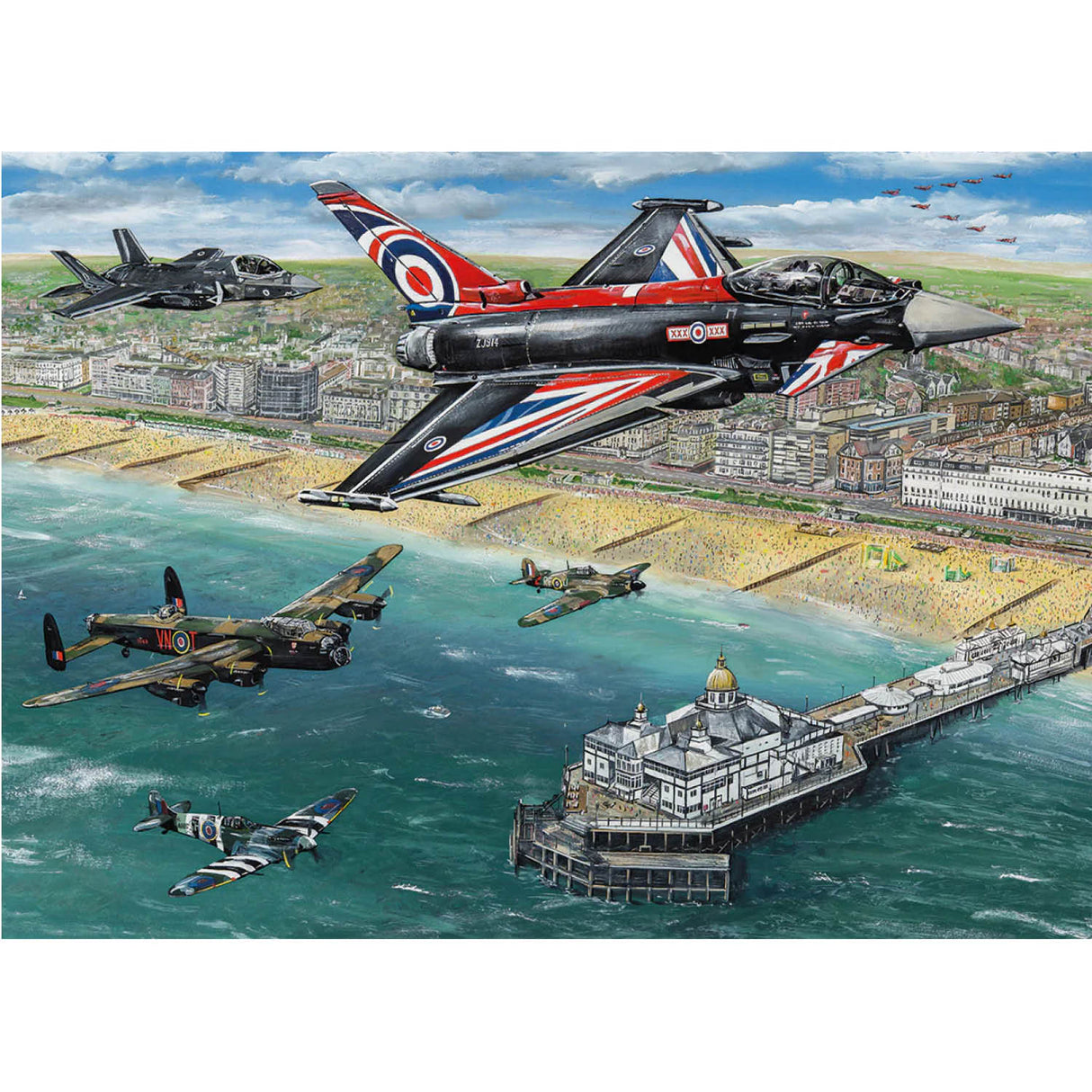 Gibsons Games 1000 Piece Airshow Over Eastbourne Jigsaw Puzzle