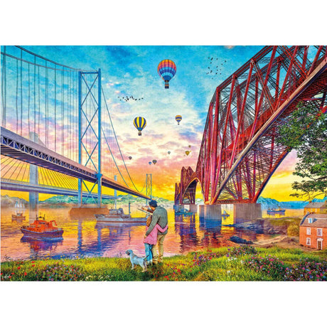Gibsons Games 1000 Piece Three Bridges Crossing Jigsaw Puzzle