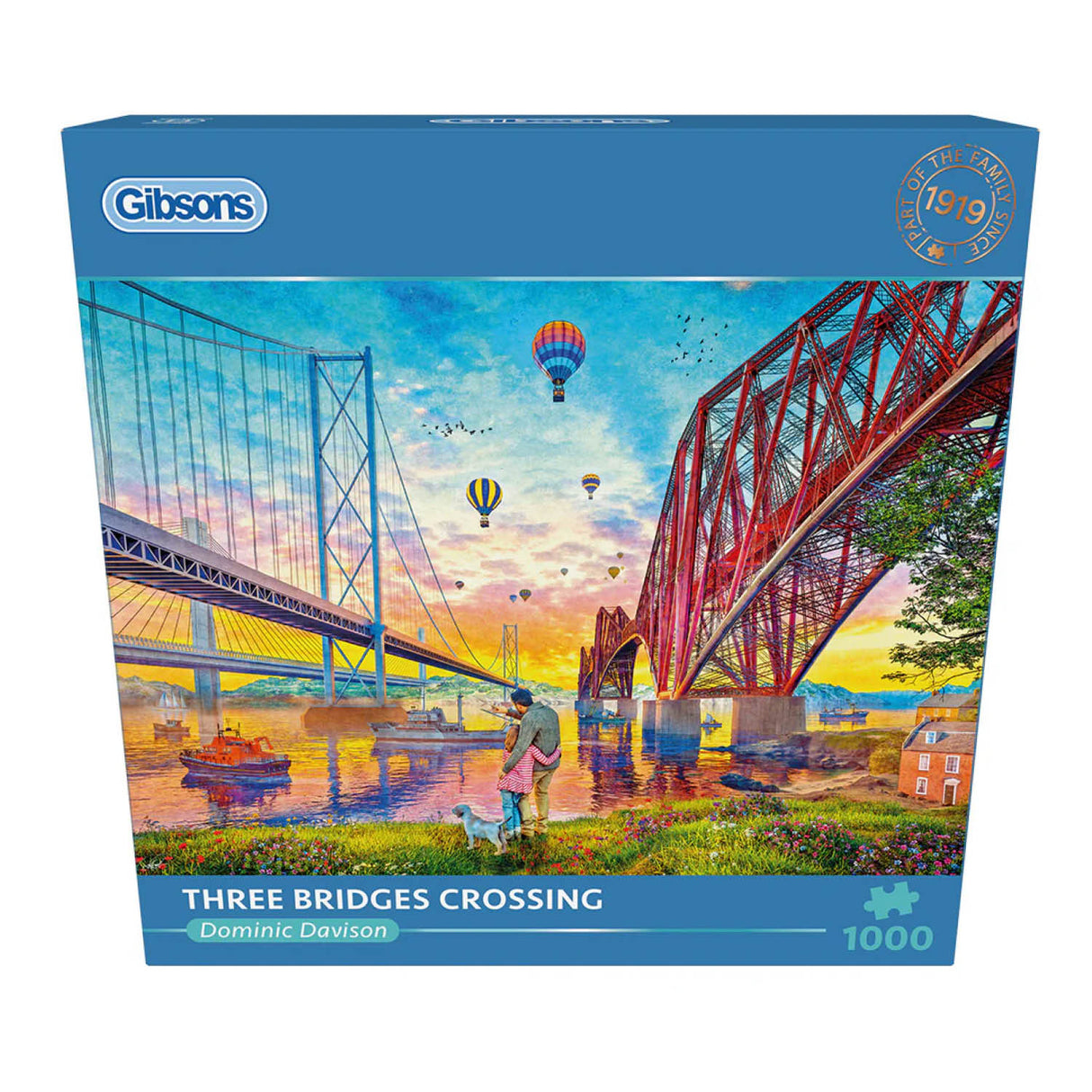 Gibsons Games 1000 Piece Three Bridges Crossing Jigsaw Puzzle