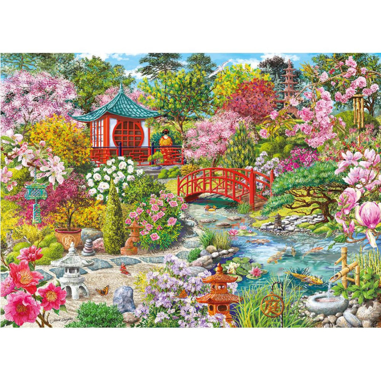 Gibsons Games 1000 Piece The Japanese Garden Jigsaw Puzzle
