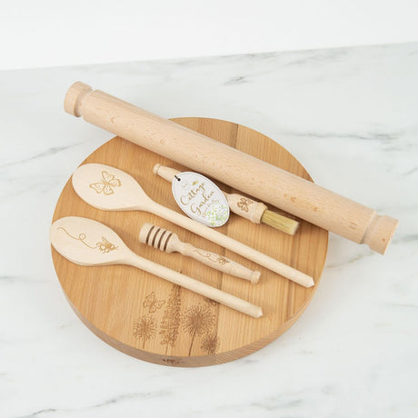 T&G Woodware 25cm Cottage Garden Bee Wooden Spoon