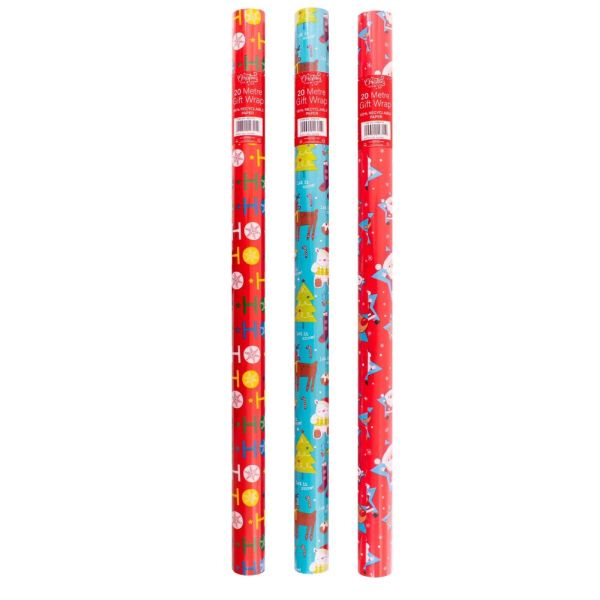 RSW 20m Christmas Wrapping Paper (Choice of 3)