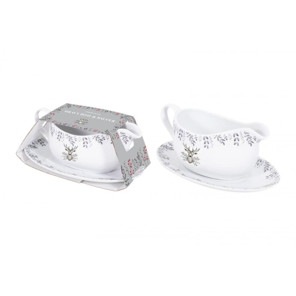 RSW Christmas Stag Gravy Boat with Saucer