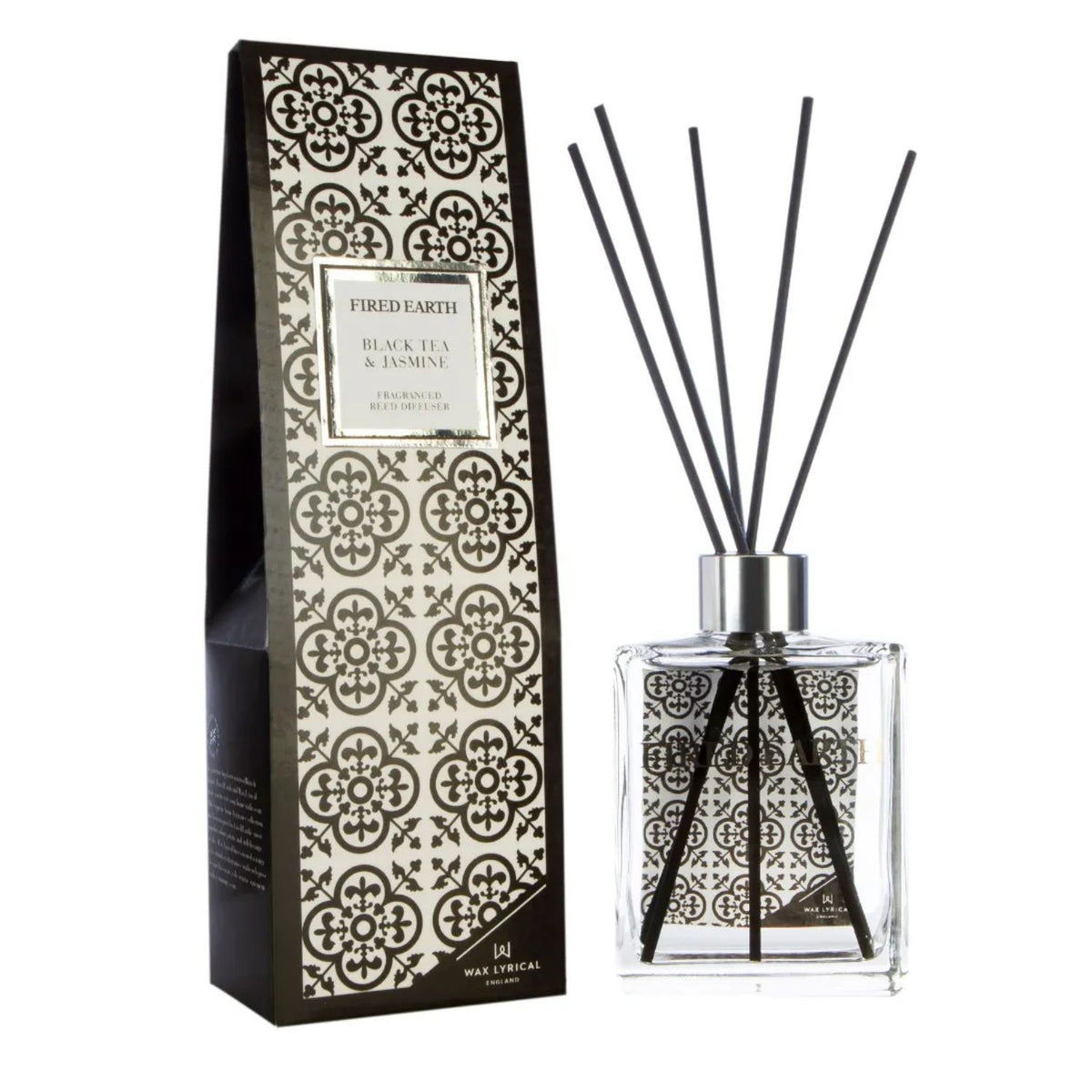 Fired Earth 180ml Black Tea & Jasmine Reed Diffuser - FE2203