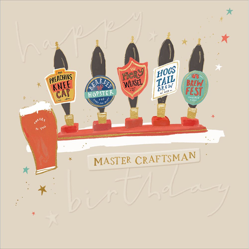 Woodmansterne Master Craftsman Beer Funny Blank Card