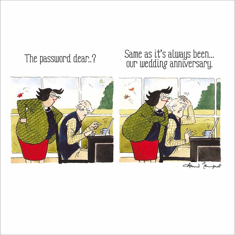 Woodmansterne Password Recall Funny Blank Card