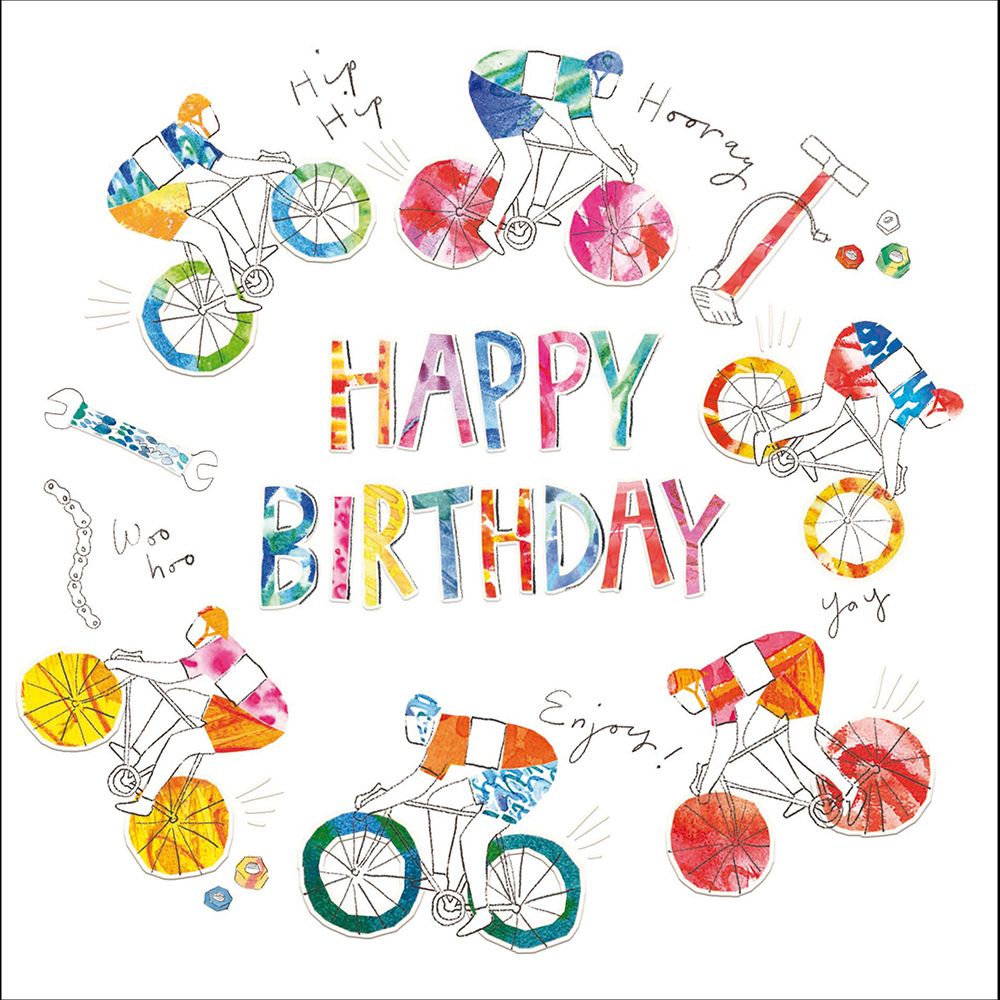Woodmansterne Velodrome Bikes Birthday Card