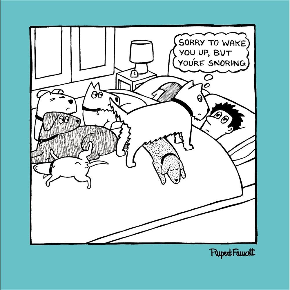 Woodmansterne Loud Snoring Human Funny Card
