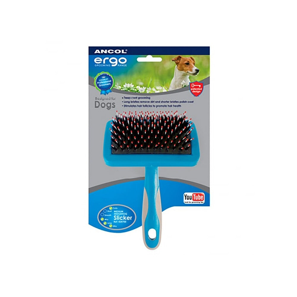 Ancol Ergo Medium Hedgehog Dog Slicker