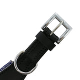 Ancol 34-43cm Black Padded Leather Greyhound Collar