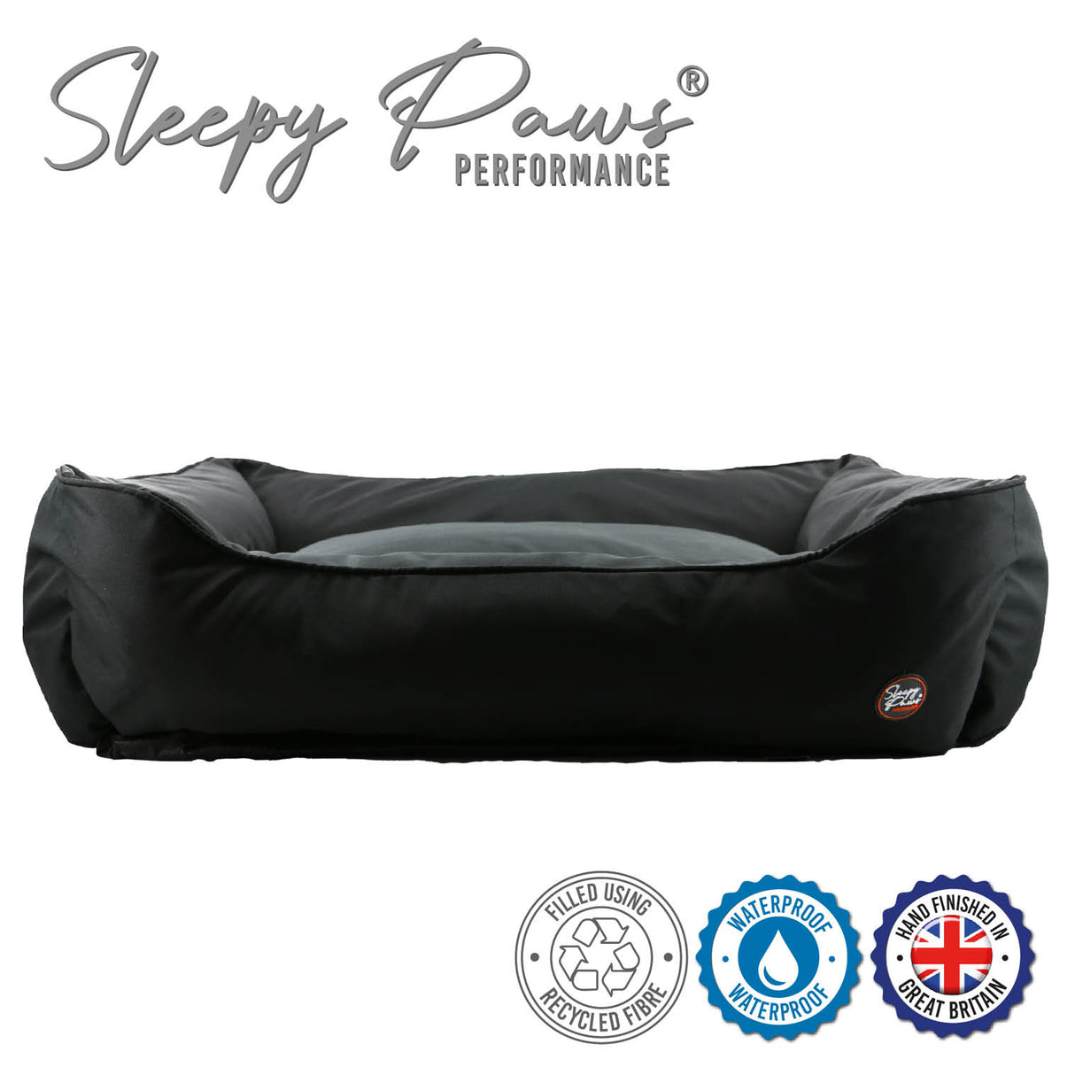 Ancol Sleepy Paws Large 90cm Black Waterproof Dog Bed