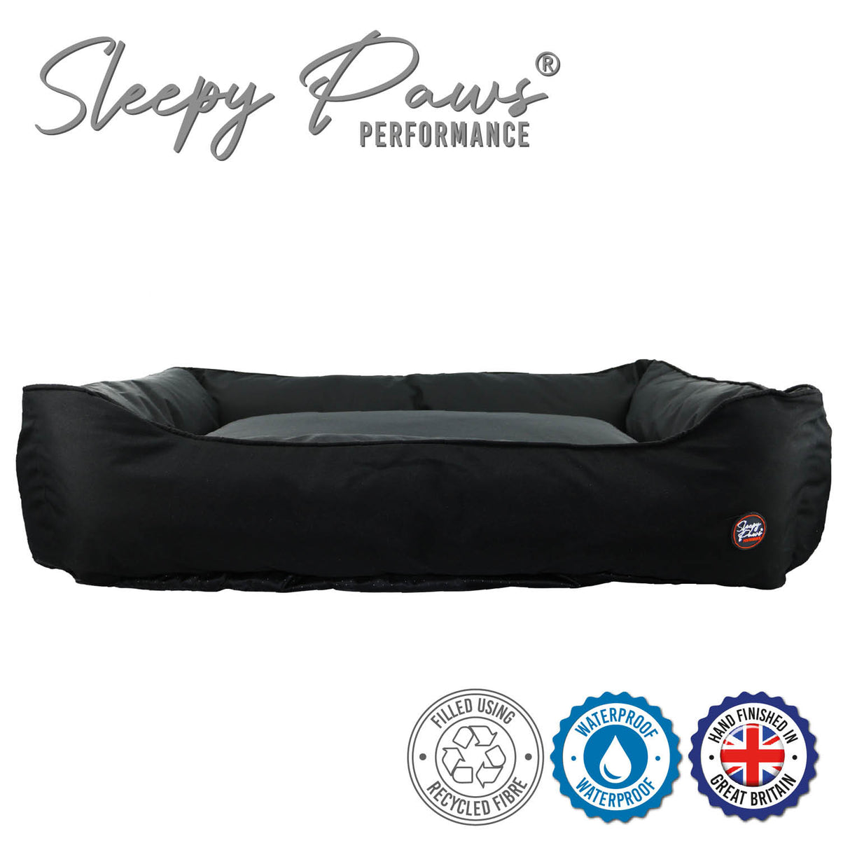 Ancol Sleepy Paws Extra Large 105cm Black Waterproof Dog Bed