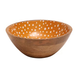 Dexam 27cm Ochre Spotted Mango Wood Salad Bowl