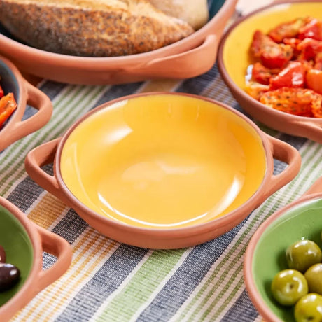 Dexam 18cm Ochre Small Glazed Terracotta Tapas Dish