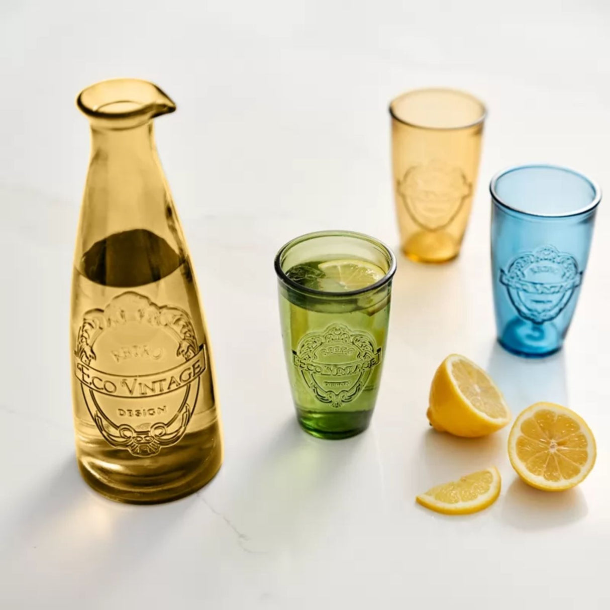 Dexam 1 Litre Ochre Recycled Glass Carafe