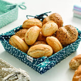 Dexam 23cm Ink Blue Spotted Recycled Cotton Bread Basket