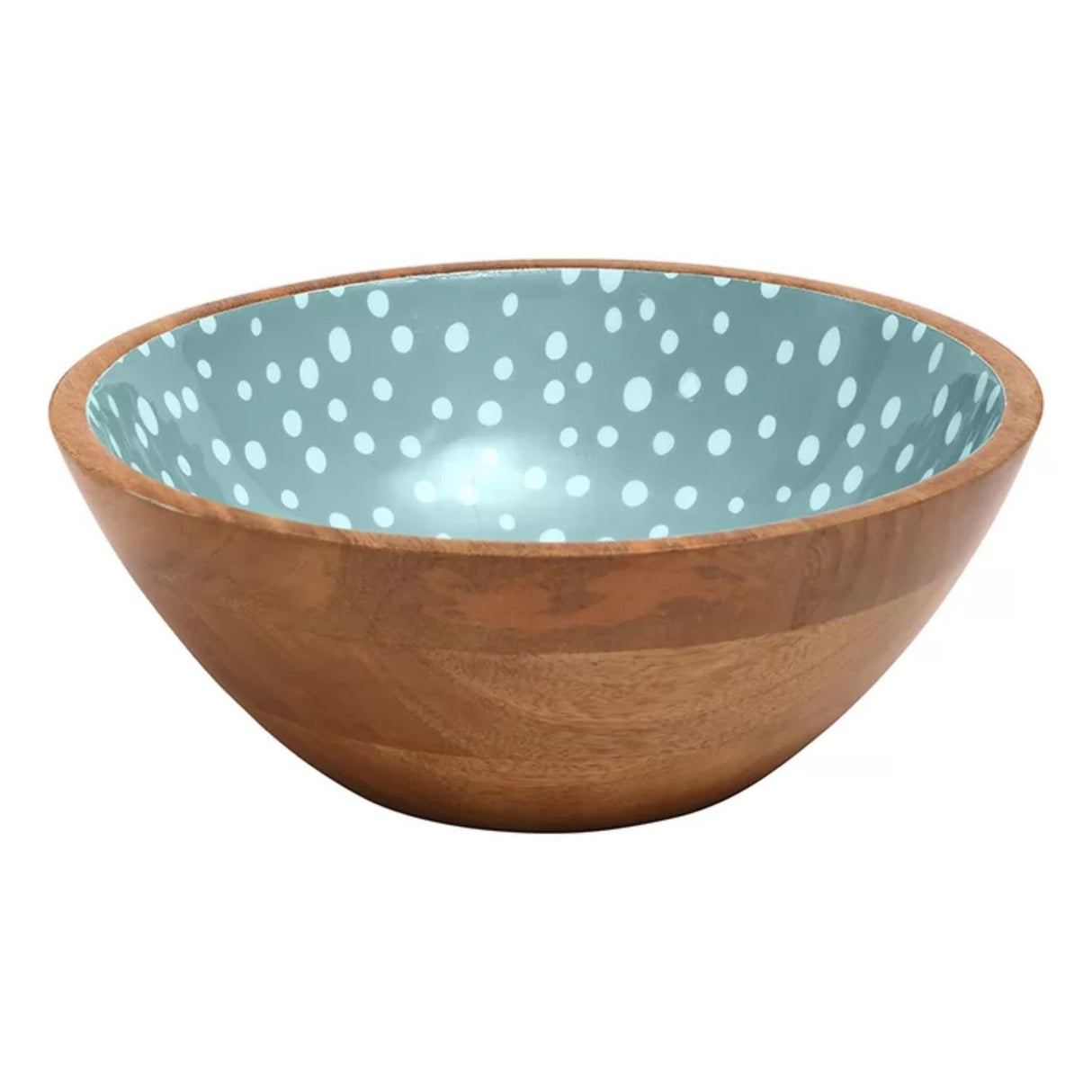Dexam 27cm Duck Egg Spotted Mango Wood Salad Bowl