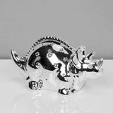 Bambino 16cm Silver Plated Dinosaur Money Box