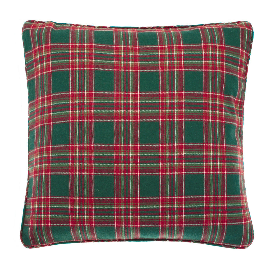 Green tartan cushions best sale