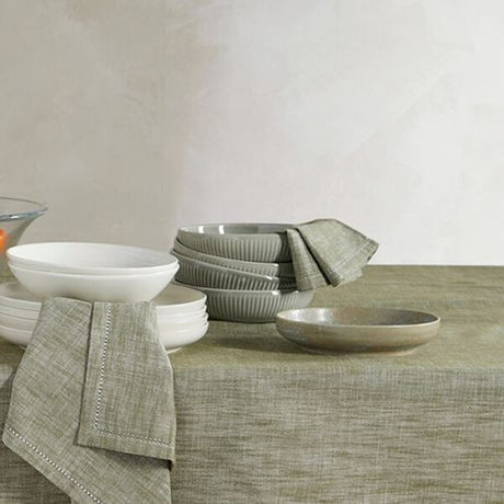 Walton & Co Olive 46cm Green Chambray Napkin (Set of 4)