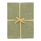 Walton & Co 130cm x 280cm Olive Green Chambray Tablecloth