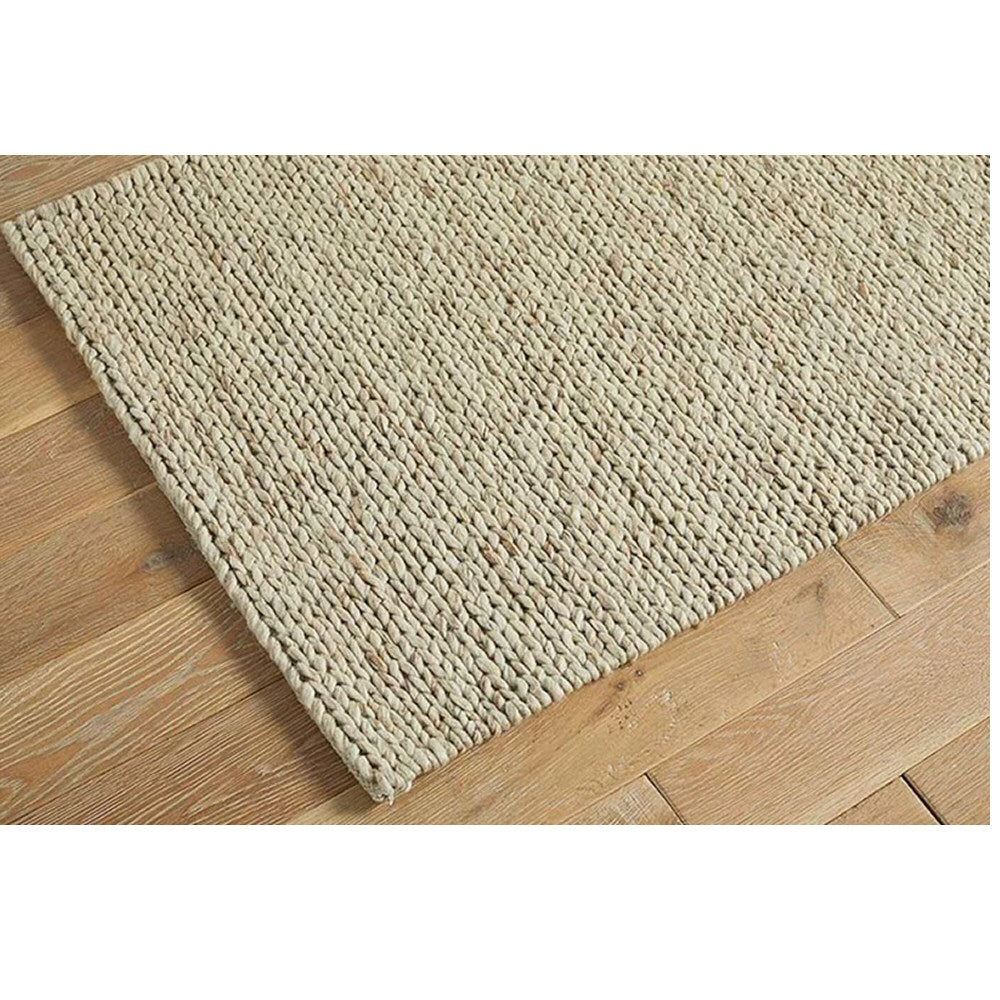 Walton & Co 80cm x 130cm Natural Plait Wool Rug