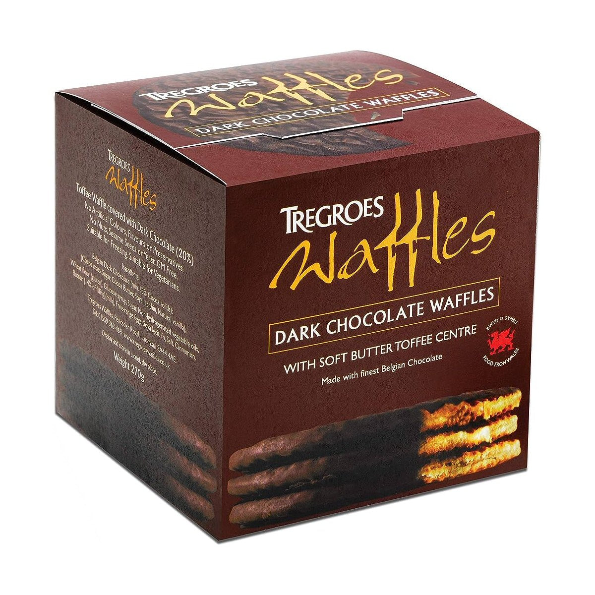 Tregroes 270g Dark Chocolate Waffle Box
