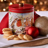 Grandma Wild's 300g Embossed Snowy Robin Biscuit Barrel