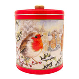 Grandma Wild's 300g Embossed Snowy Robin Biscuit Barrel