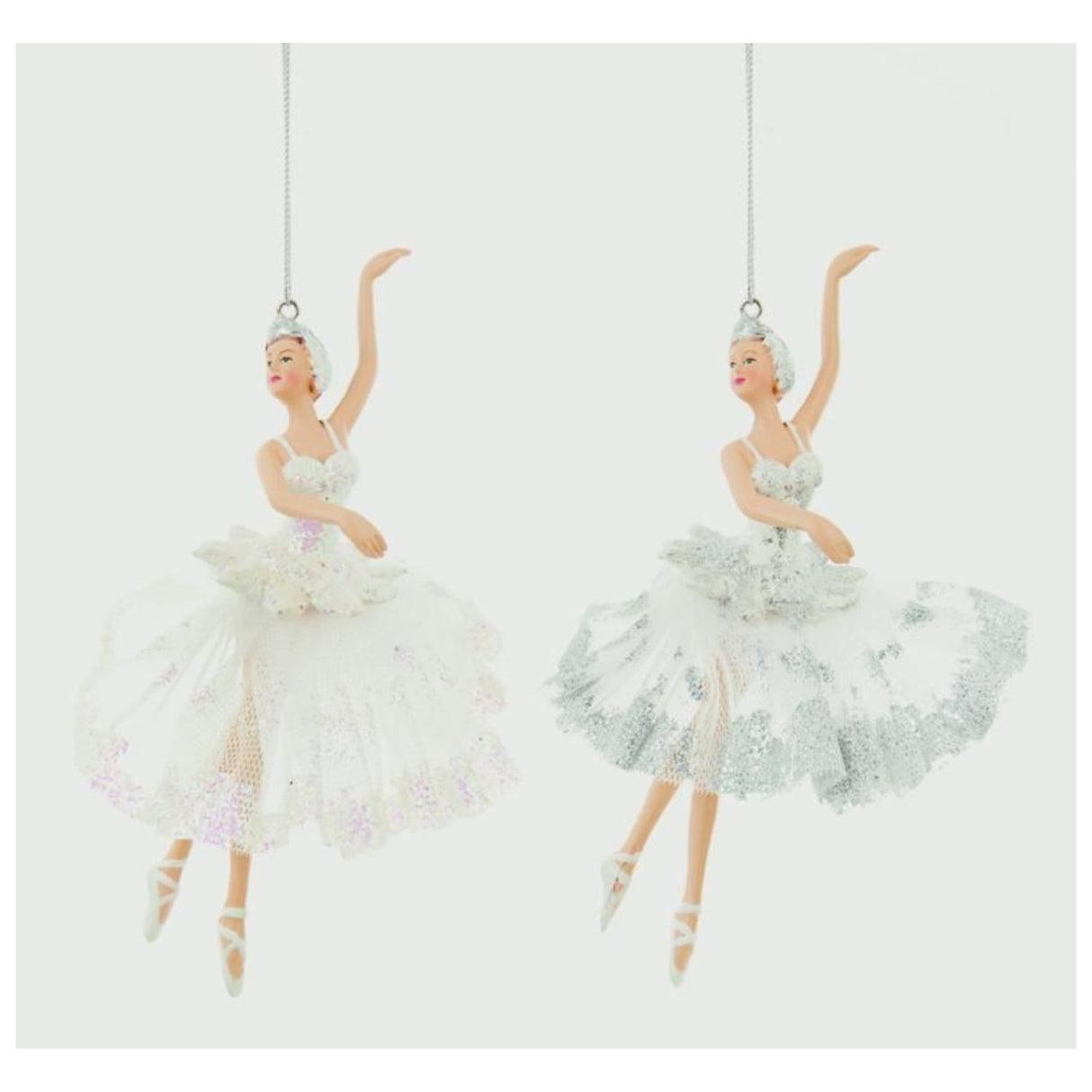 Premier 18cm Silver Ballerina Hanging Decoration