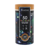 Festive 50 Multi Colour LED Battery Operated String Lights (4.9m)