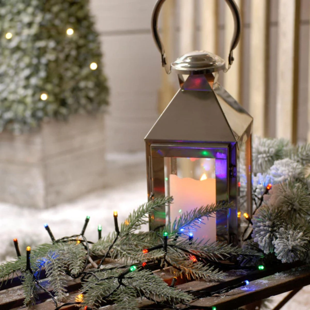 Festive 100 LED Multicolour Battery Operated String Lights (9.9m)