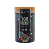 Festive 100 LED Multicolour Battery Operated String Lights (9.9m)