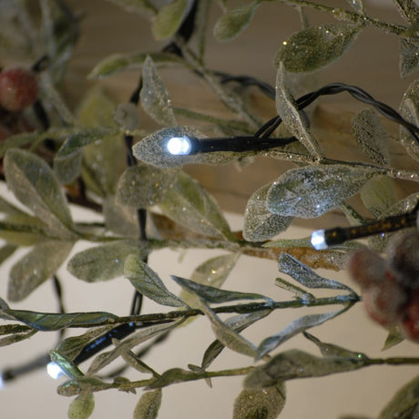 Festive 400 Cool White LED Battery String Lights