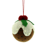 Festive 8cm Christmas Pudding Decoration