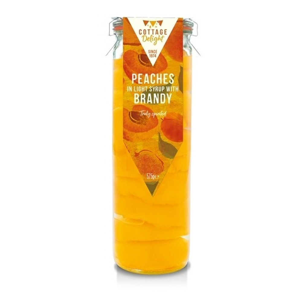Cottage Delight 575g Peaches in Light Syrup with Brandy