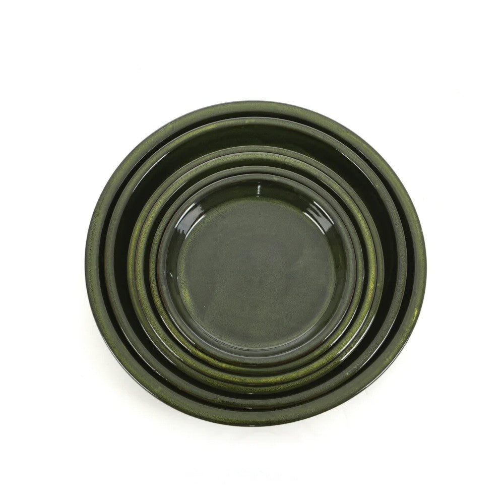 Woodlodge 36cm Green Blossom Saucer